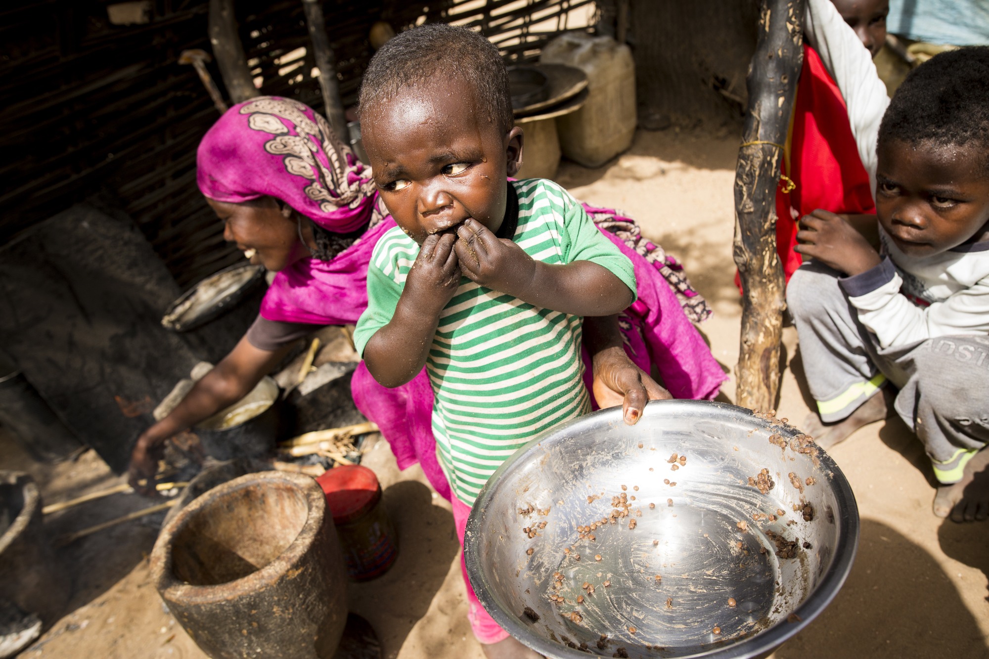 What do all these families have in common? They’re sharing a meal ...