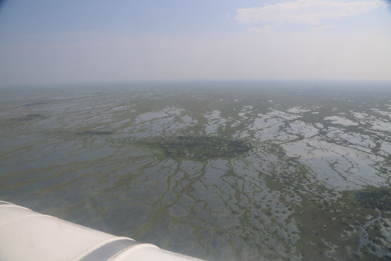 An aerial view of South Sudan’s marshes in Unity State as seen from a WFP helicopter.