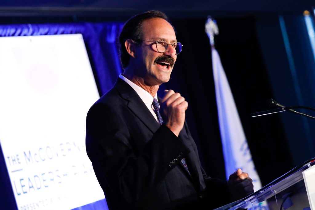 WFP USA President and CEO Rick Leach delivers remarks during the 2017 McGovern-Dole Leadership Awards in Washington, D.C. (Oct. 4, 2017)