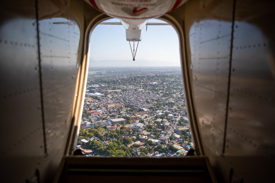 UNHAS helicopter in Haiti