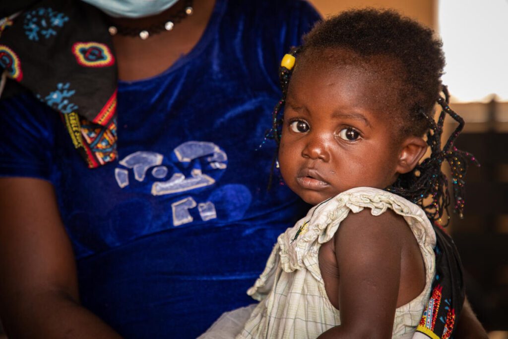 A young girl in Mantapala refugee settlement in Zambia.