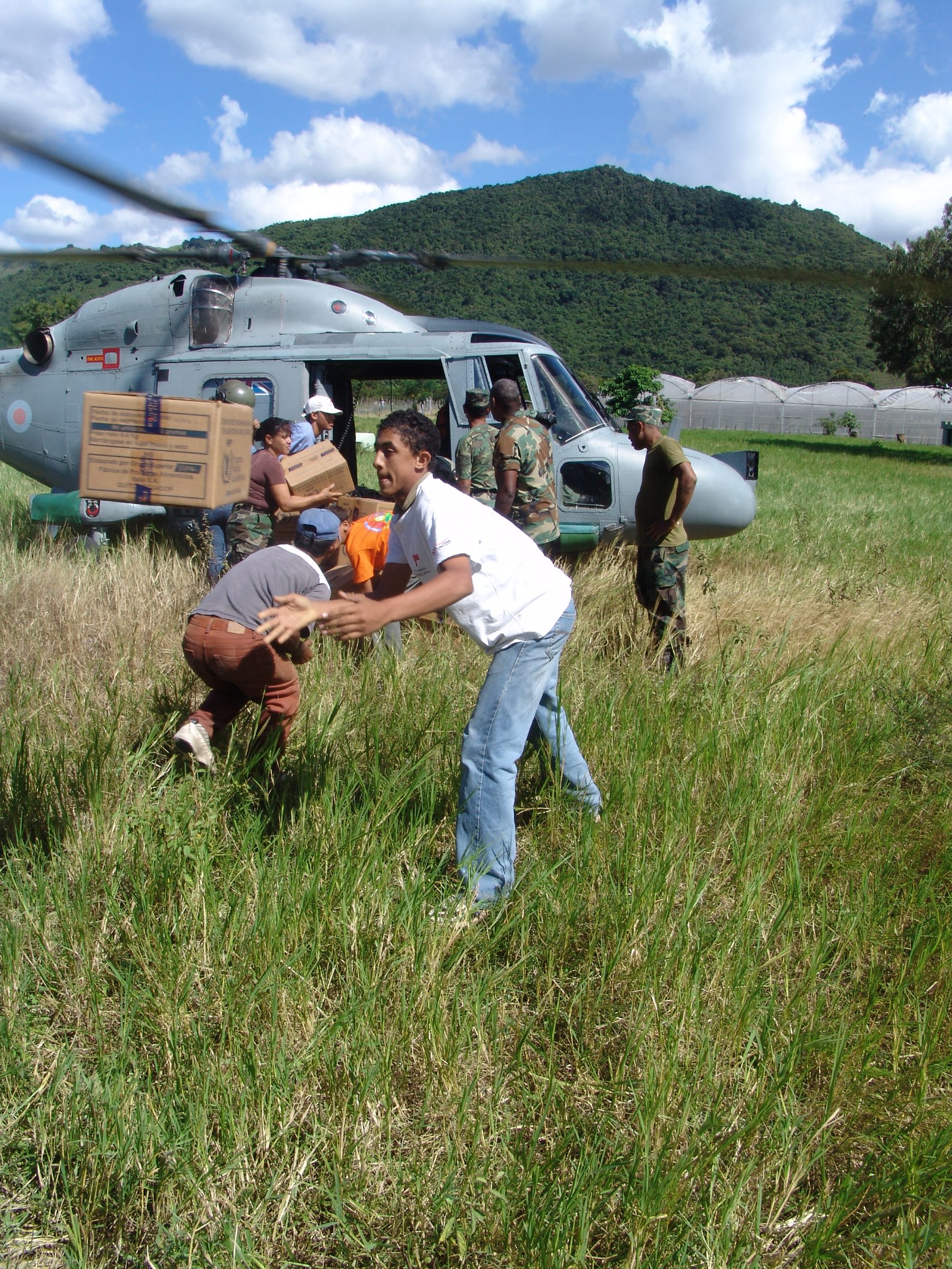 Dominican Republic November 2007

During the night of Monday October 29th, tropical Storm &quot;Noel&quot; hit the southern shore of the Dominican Republic leaving a path of destruction, and flooding extensive areas across the country. As rivers broke their banks damaging roads and infrastructure, thousands of people had no choice but to take refuge on the roofs of their flooded homes and wait for help to arrive. US Coast Guard helicopter rescue crews offer support by providing indispensable air support for isolated areas.

Photo: WFP/Alejandro Chicheri