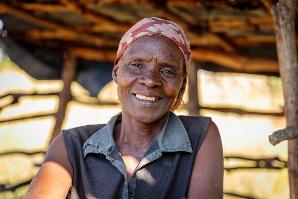 Meselinah, a farmer in Zambia