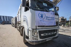 WFP delivering food to people in Gaza in 2023