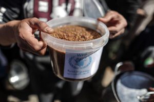 WFP hot meals distributed in Gaza