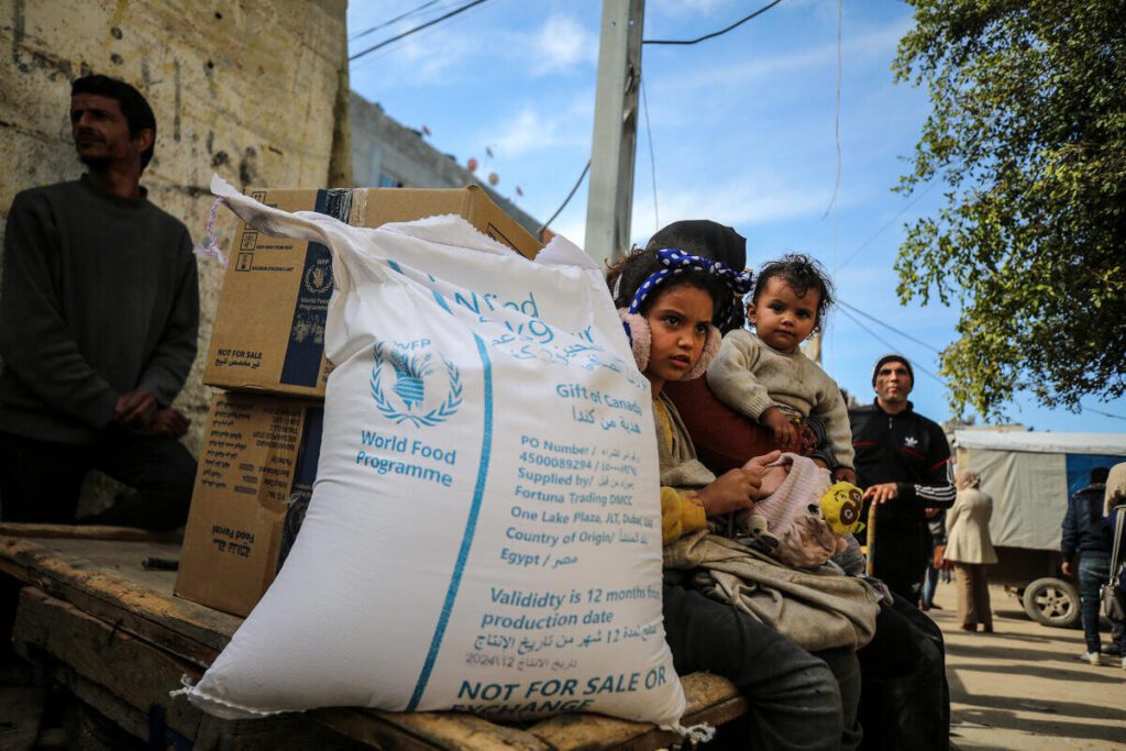 WFP distribution point in Gaza