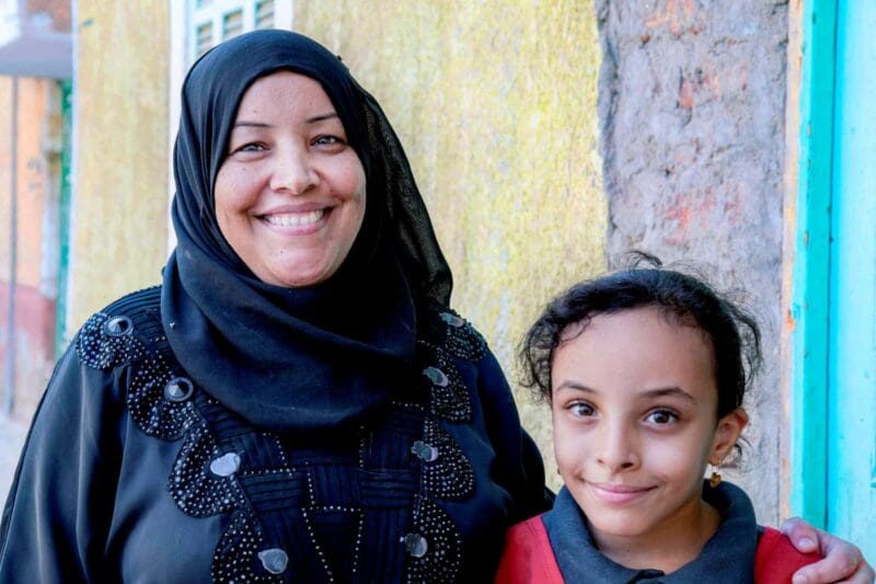 A mother and her daughter in Egypt