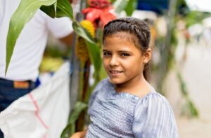 Girl at green market in Nicaragua