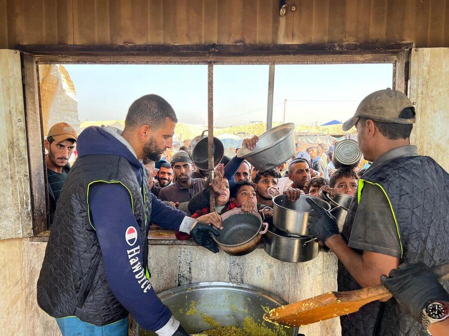 WFP hot meals distribution in Gaza