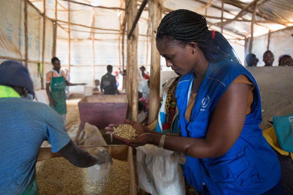 Liberee at a refugee camp