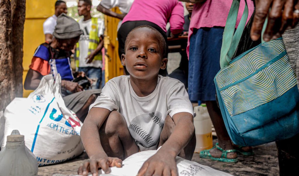 WFP food distribution in Haiti