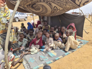 People fleeing violence in El Fasher, arrive in Tawila