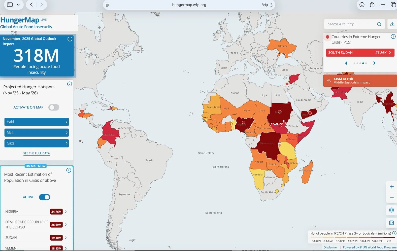 Hunger Map Live