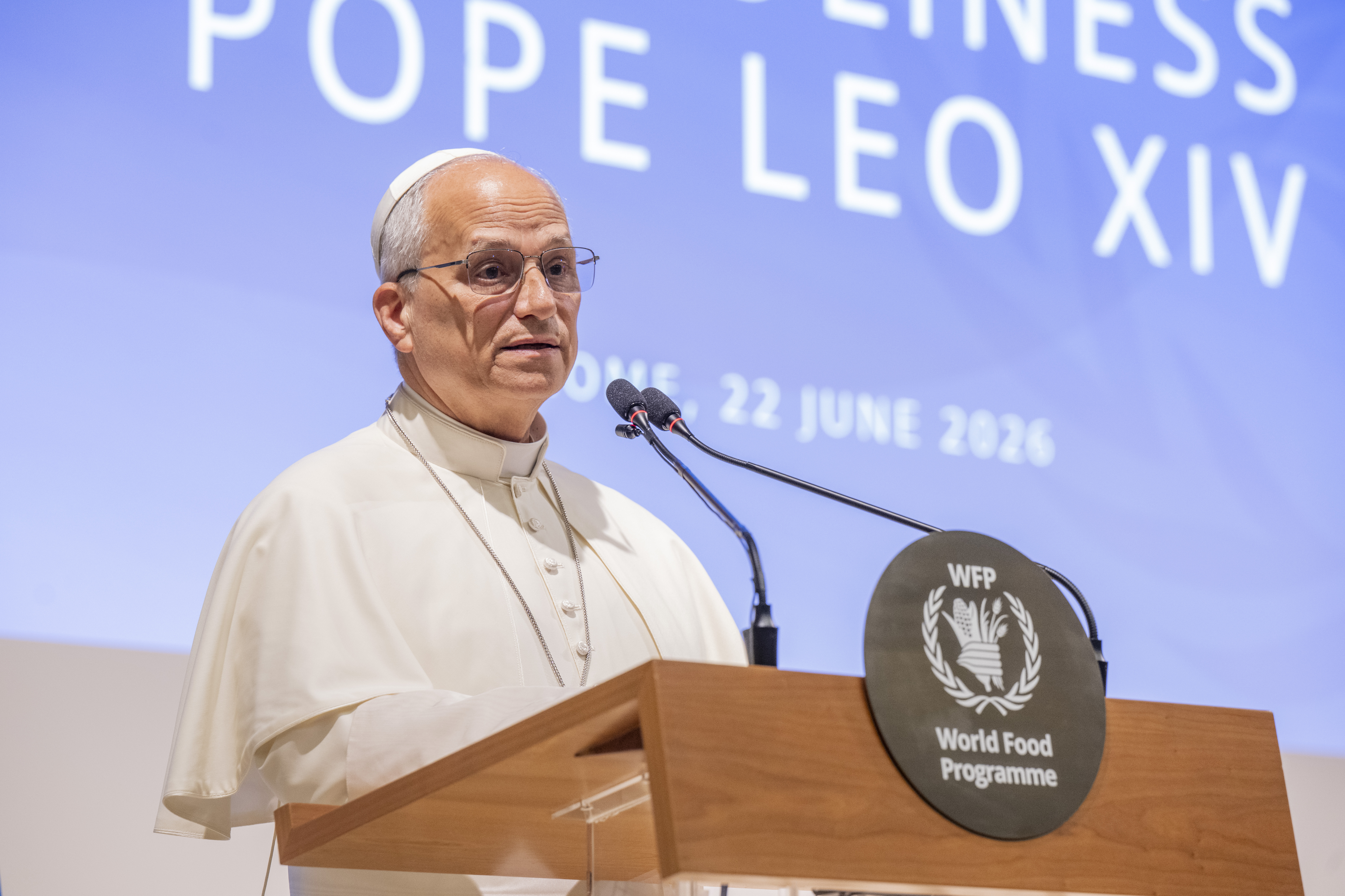 Pope Leo XIV visiting WFP Headquarters