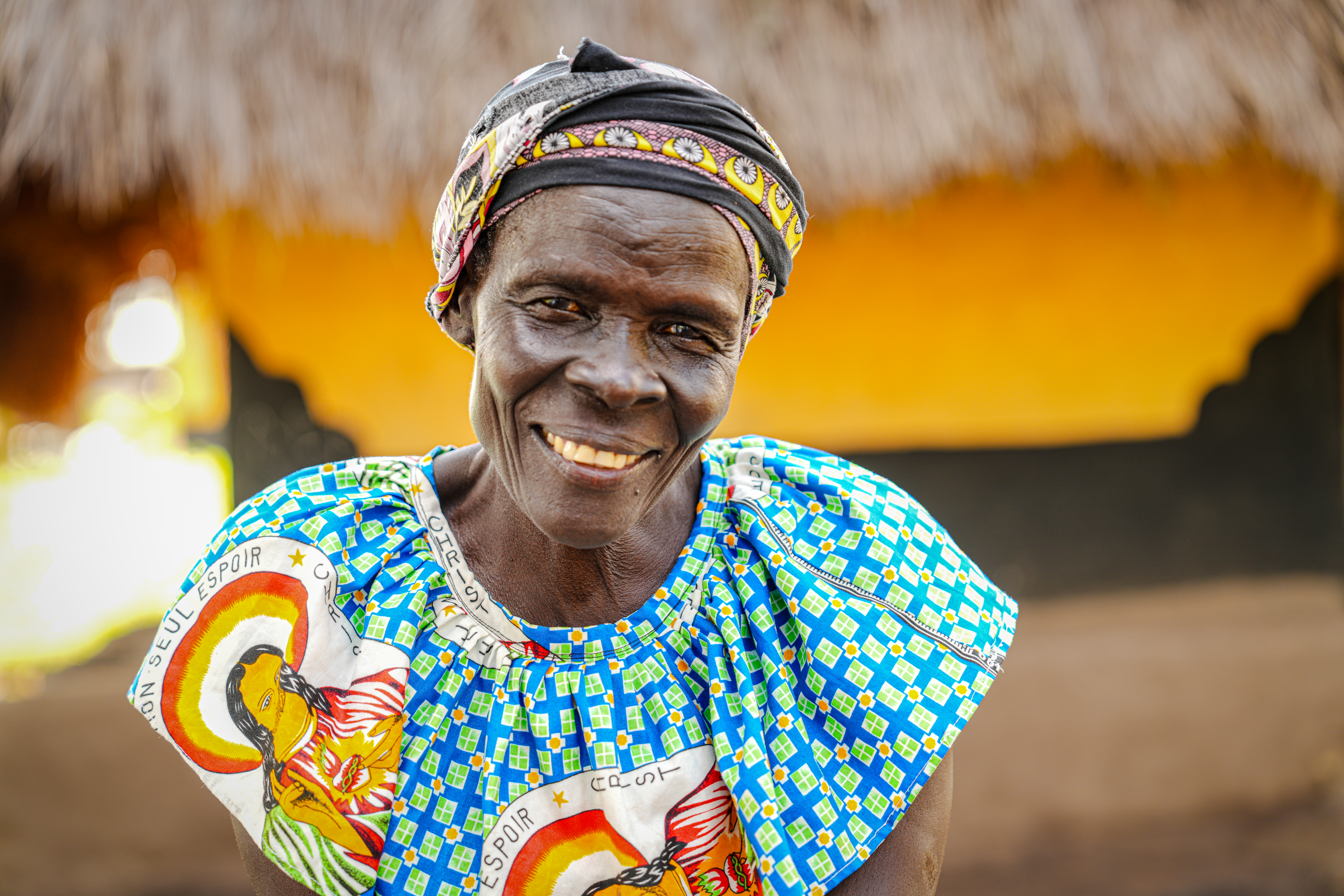 Esther, 61, fled conflict in South Sudan in 2016 and now lives in Uganda.